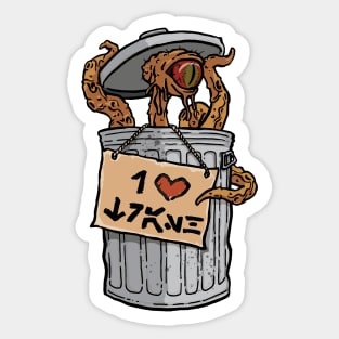 I Heart Trash Sticker